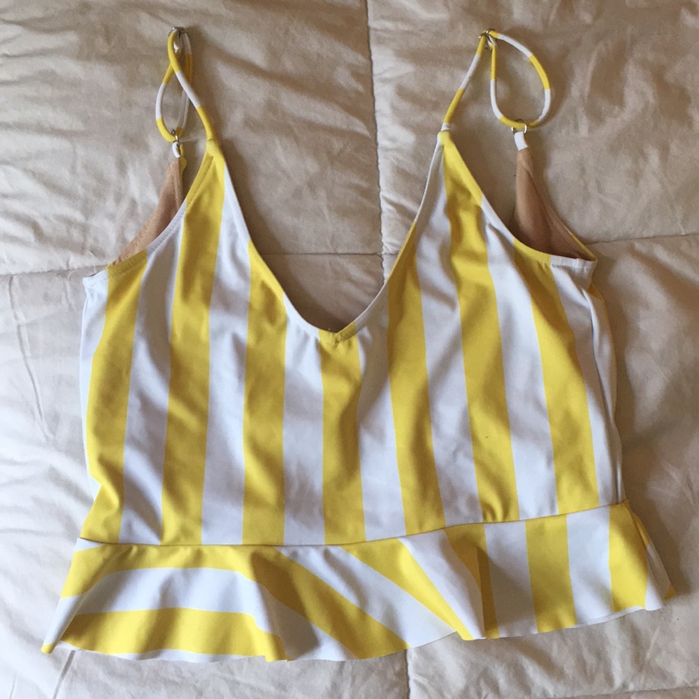 Kortni Jeane Stripe Swing Swim Top